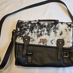 Black and White Leather Woman's Bag